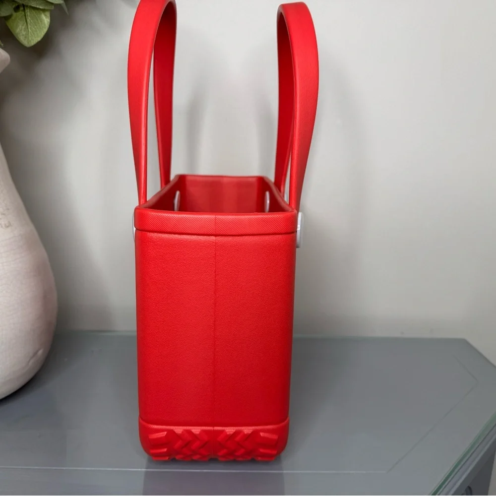 New! EVA Waterproof Bogg or Croc Inspired Tote -Bitty Mini Bag Red - Picture 2 of 4